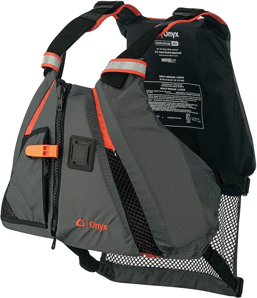 Onyx MoveVent inflatable Life Jacket which is one of the best Life Jackets or PFD for Stand Up Paddling or Paddleboarding