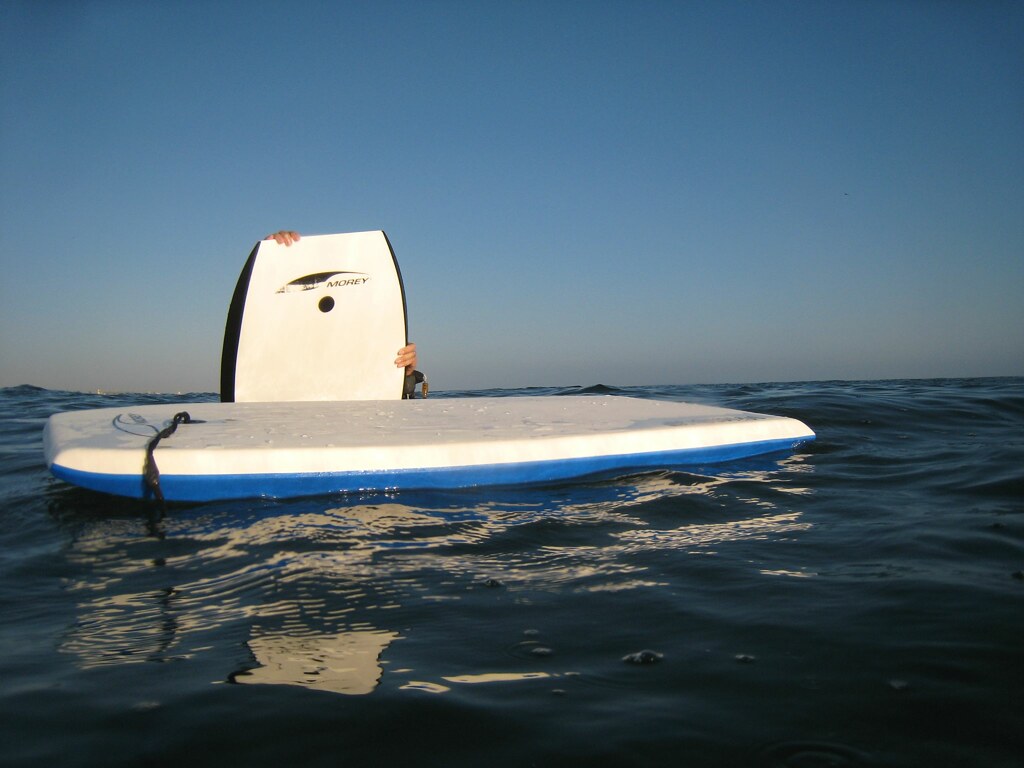 Bodyboard in the water used to explain what make a good Bodyboard, photo by Star5112 used in an article answering the question "what makes a good Bodyboard"? 