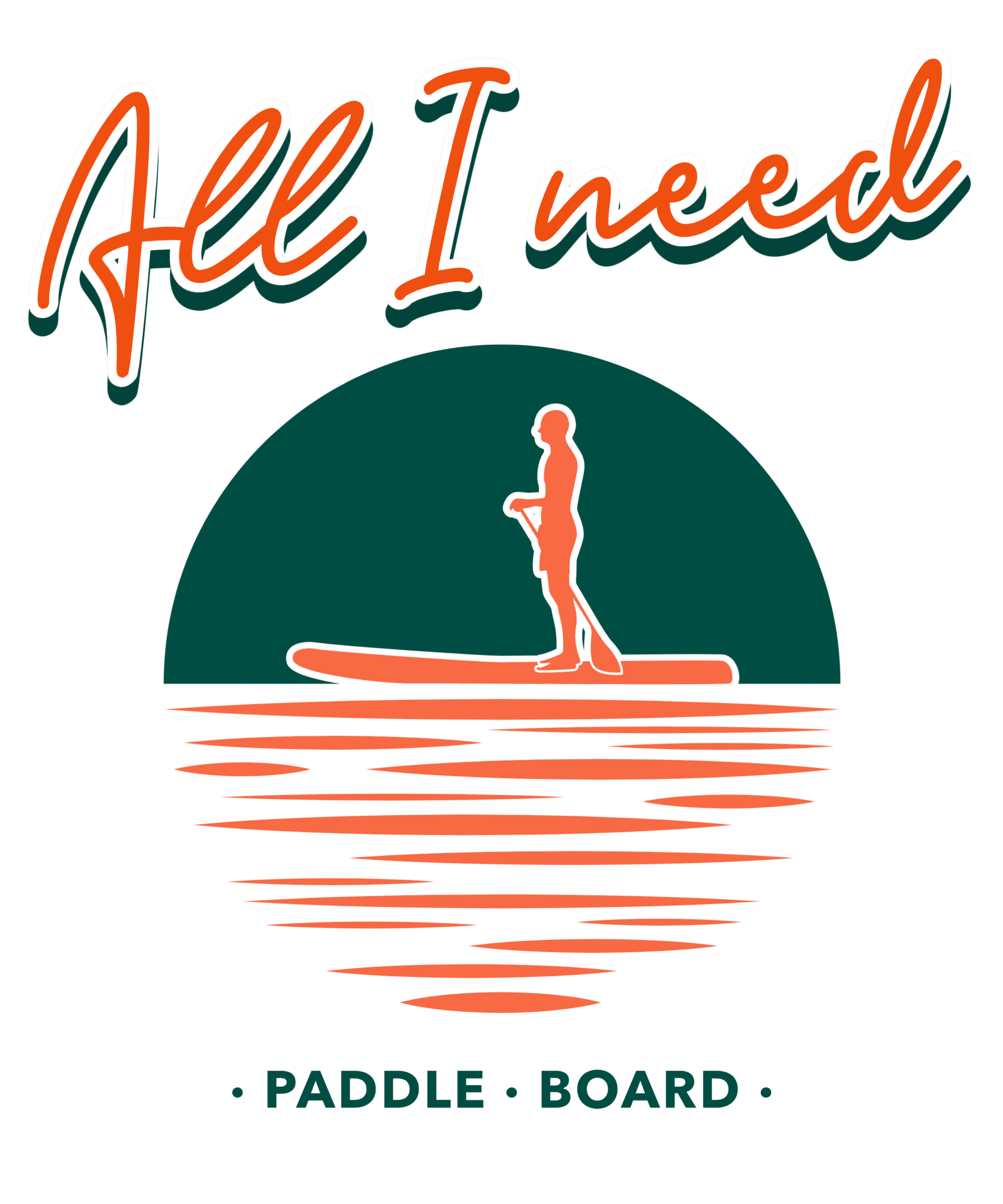 Downloadable Design about Paddleboarding which can be used to print out stickers or decals
