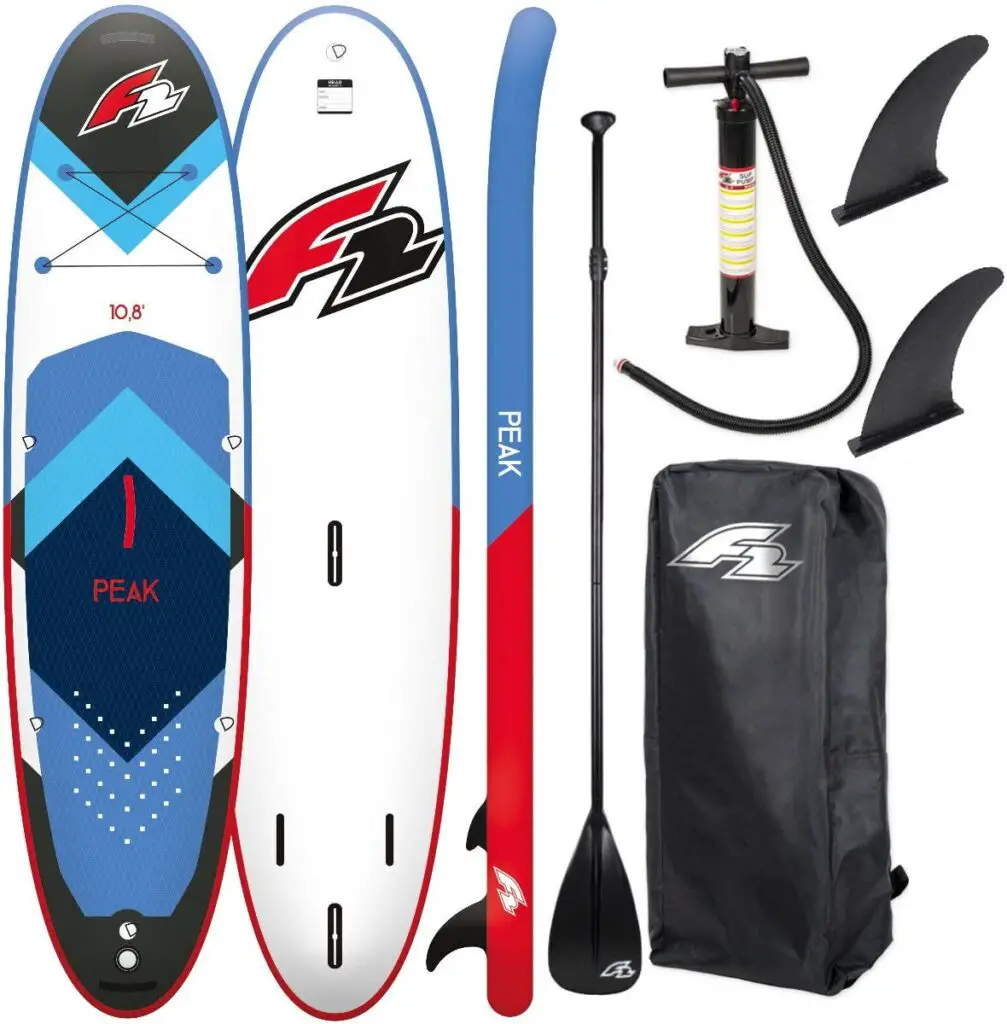 F2 Windsurf SUP Set with a inflatable Stand Up Paddle Board and a Windsurf Sail
