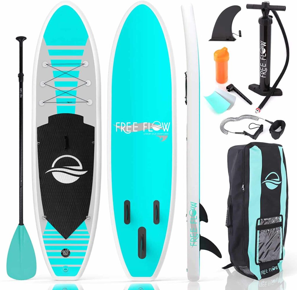 SereneLife inflatable Stand Up Paddle Board Set a good and cheap iSUP for SUP with dog