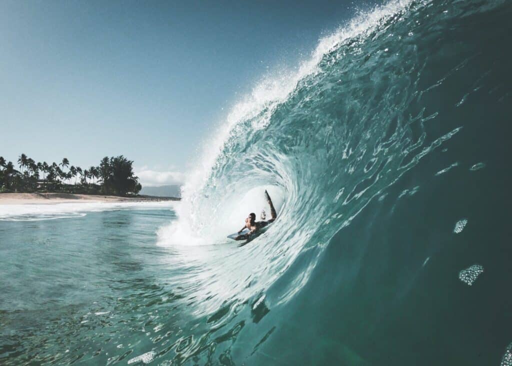 Bodyboarding, Bodyboarder surfing a huge wave, Great bodyboarding picture, picture made by Brandon Imbriale