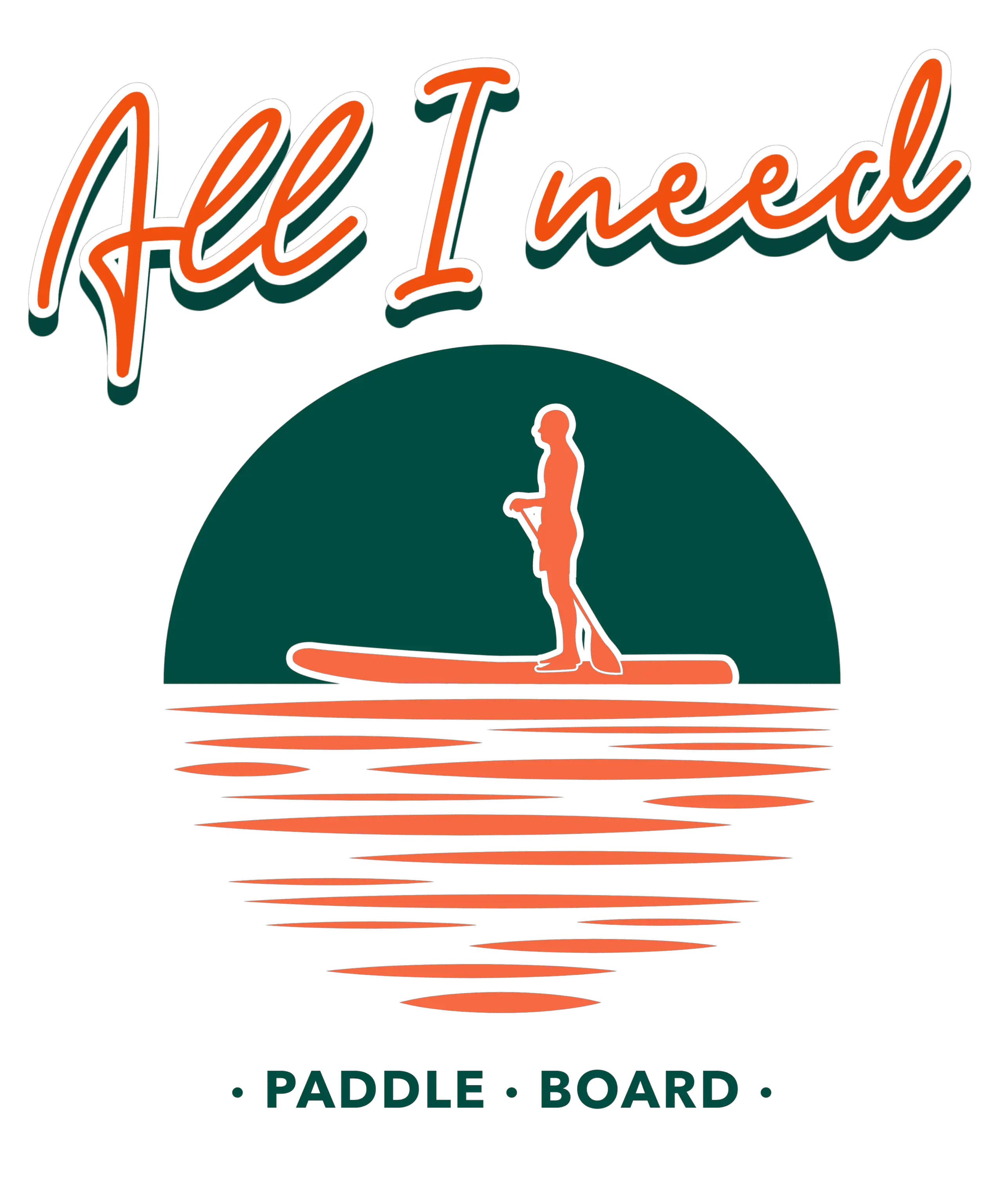 Downloadable Design about Paddleboarding which can be used to print out stickers or decals