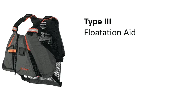 Example of a Type III or Level 70 PFD which is a good option for a PFD for Stand Up Paddling