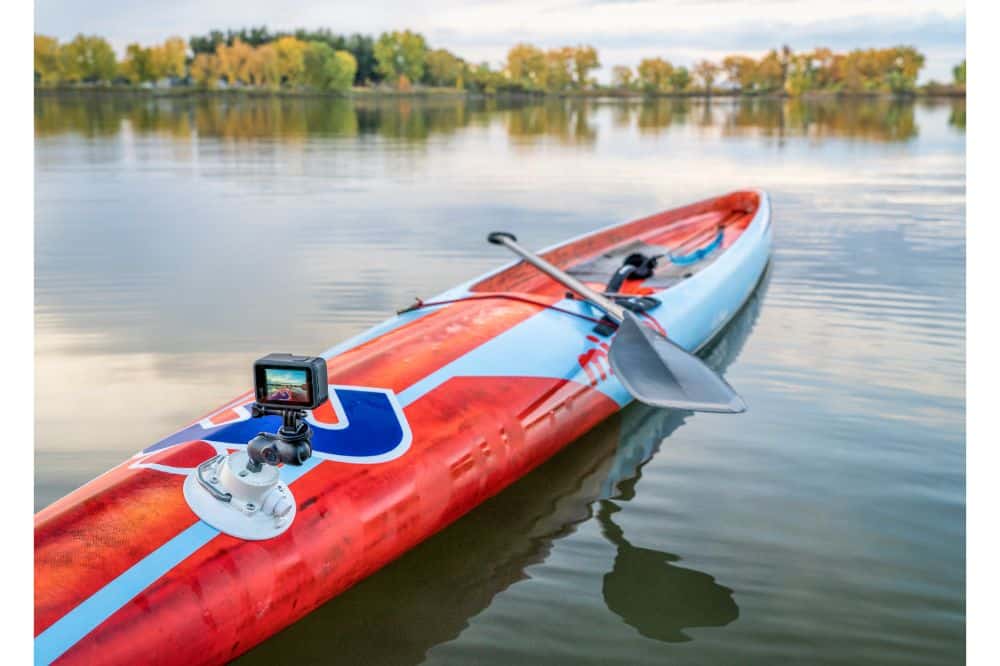 action camera mounted