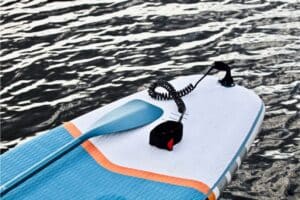 SUP boarding equipment in bright sunlight