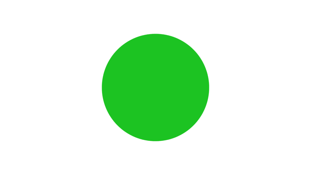 A graphic of a green circle.